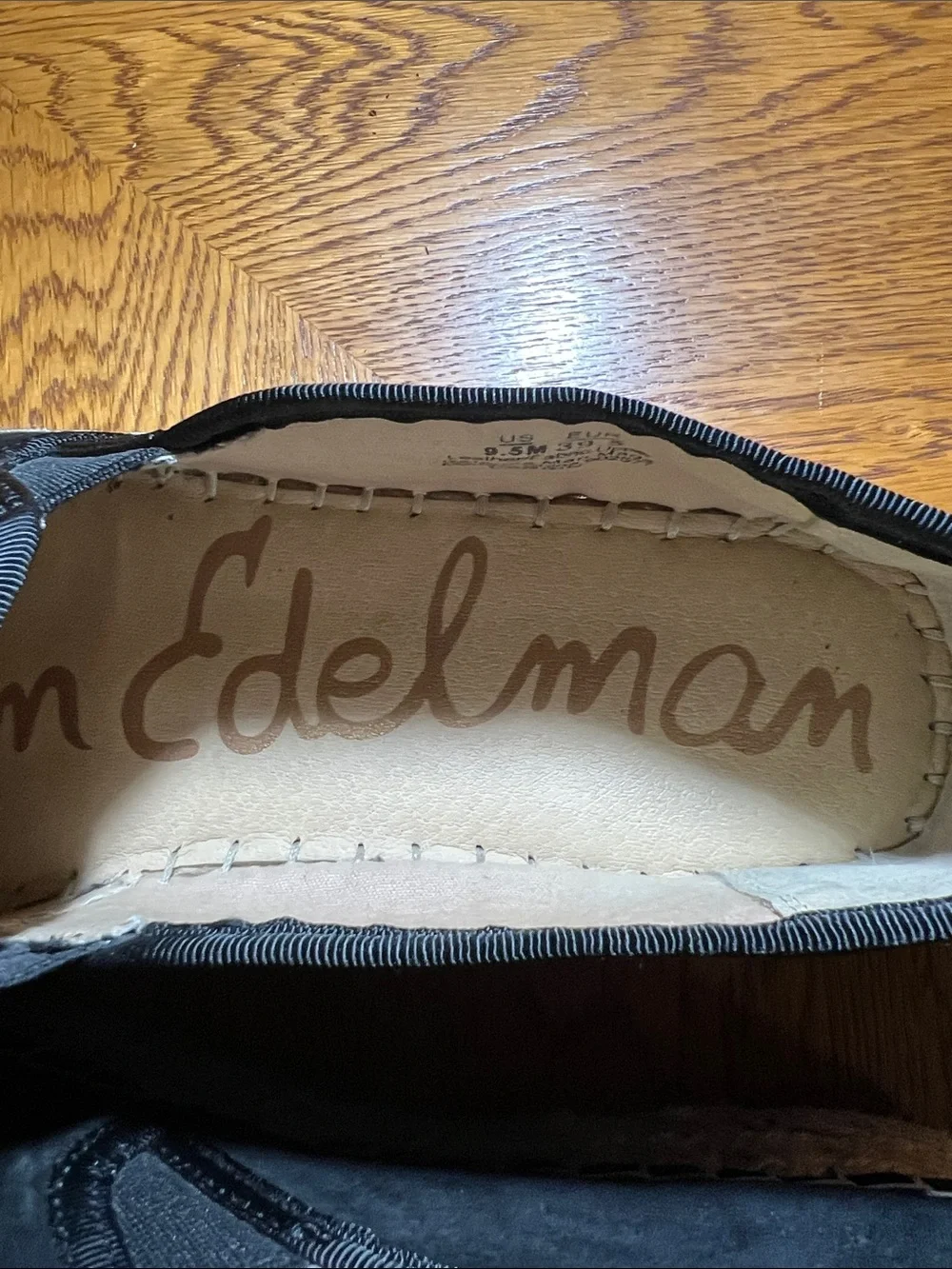 Sam Edelman Black Espadrille Slip-On Flats